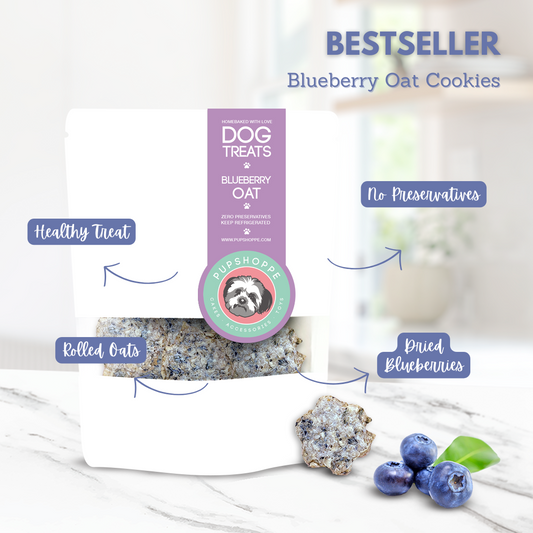 Blueberry Oat Dog Cookies 50g