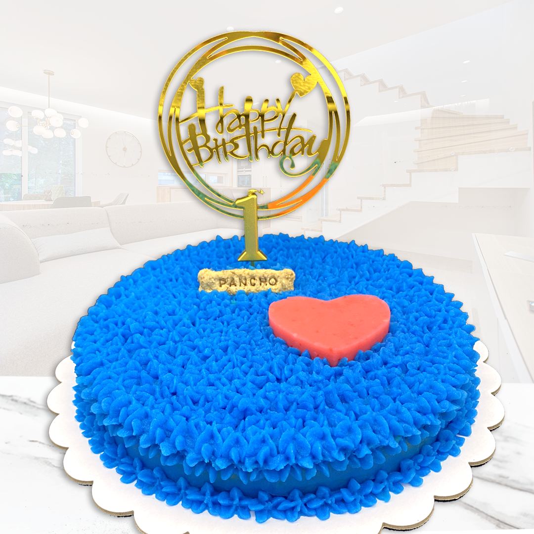 Big Dog Cake Heart Design