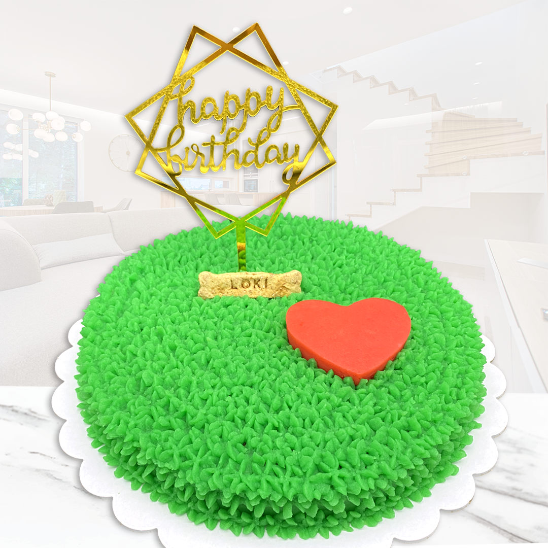 Big Dog Cake Heart Design