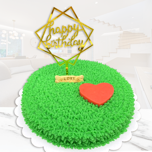 Big Dog Cake Heart Design
