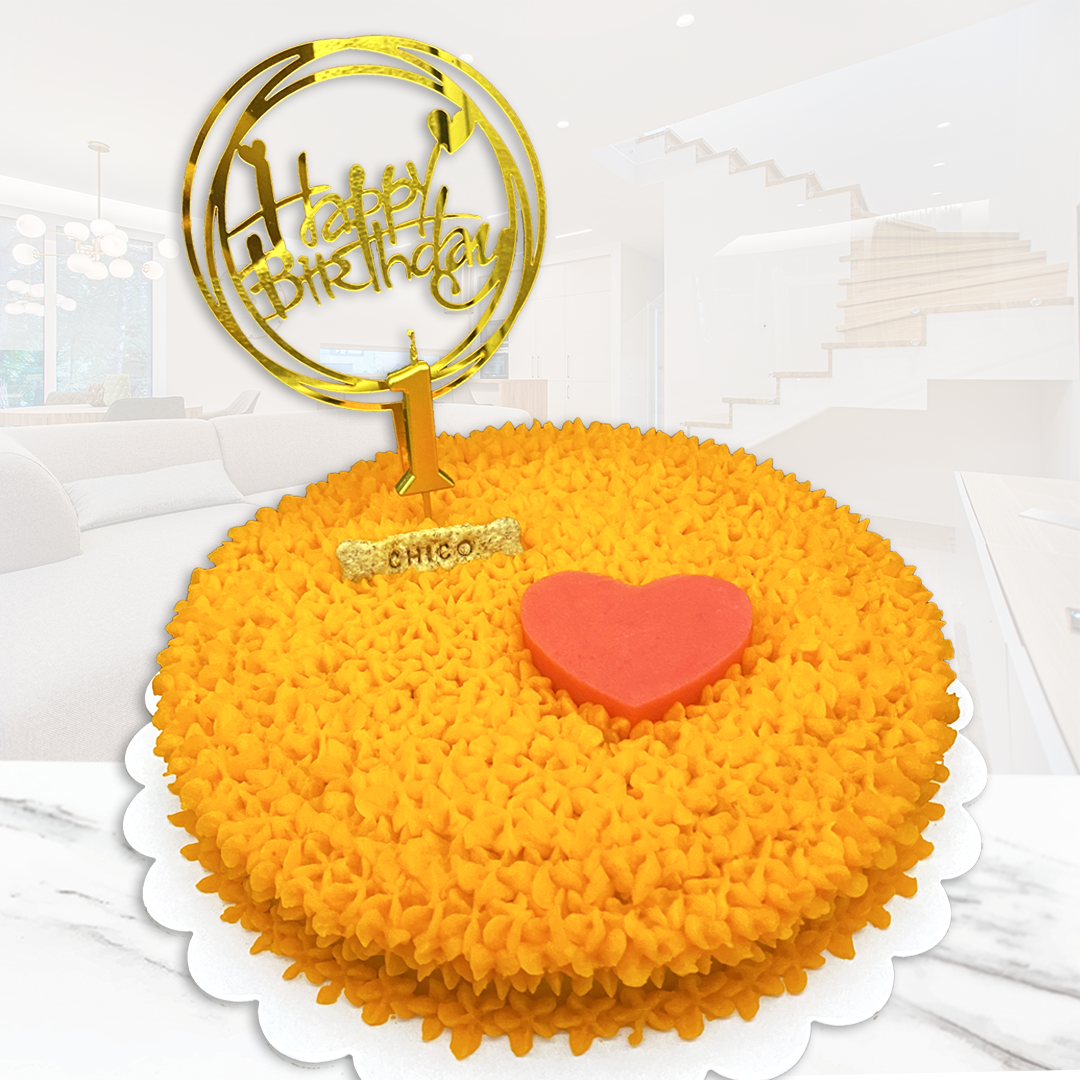 Big Dog Cake Heart Design