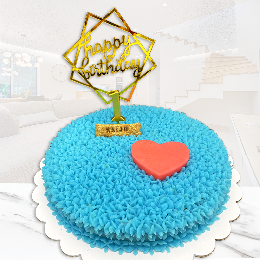 Big Dog Cake Heart Design