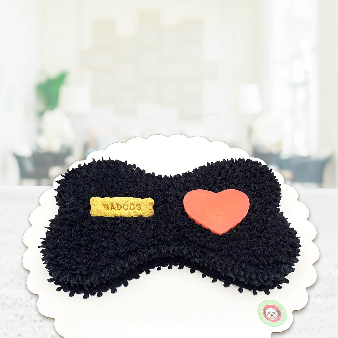 Big Dog Cake Bone-Shaped Heart Design
