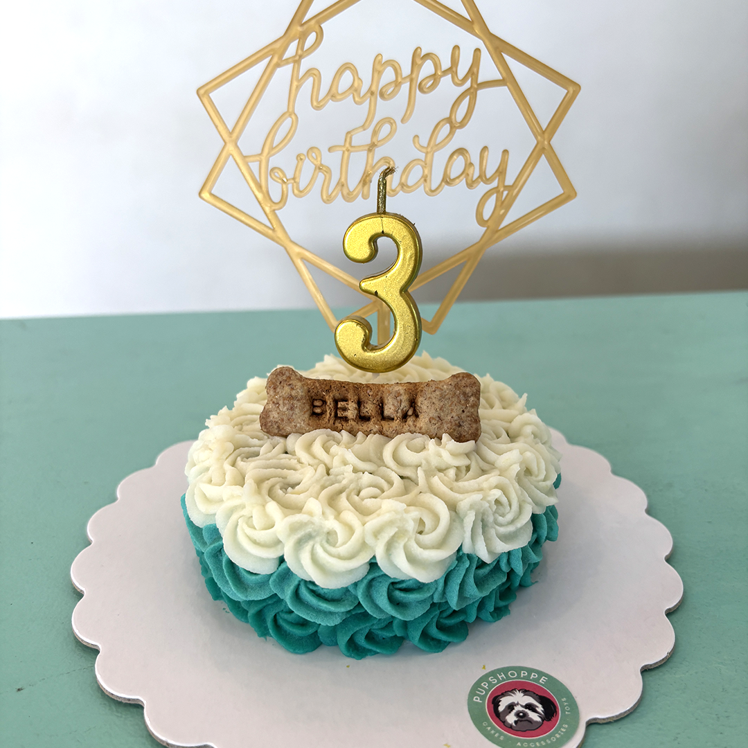 Ombre Roses Dog Cake