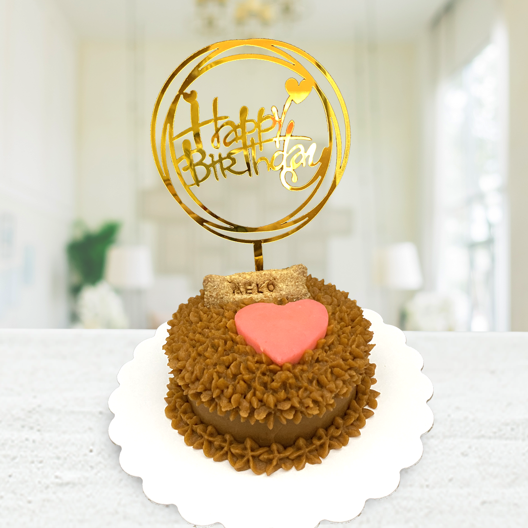 Small Dog Cake Heart Design