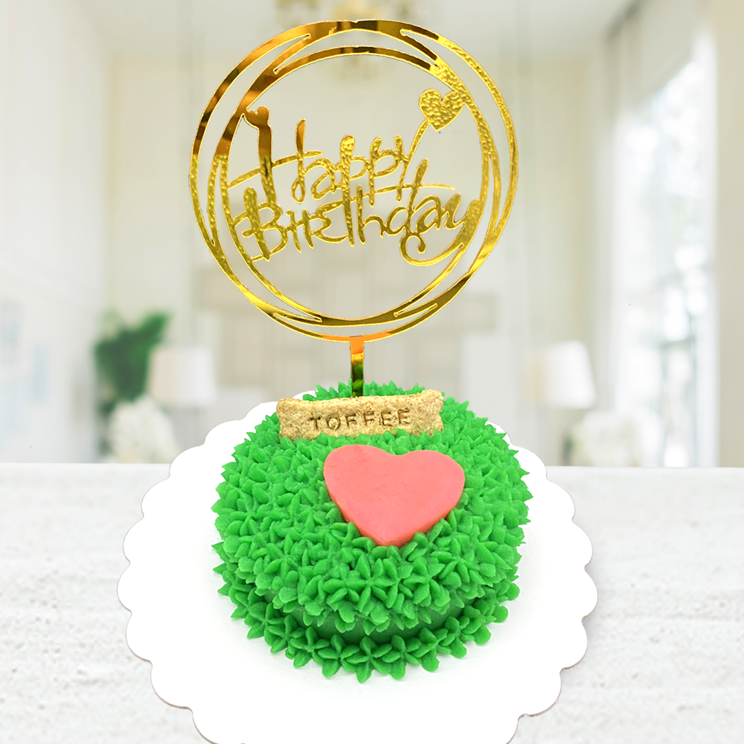 Small Dog Cake Heart Design