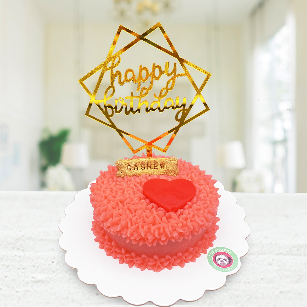 Small Dog Cake Heart Design