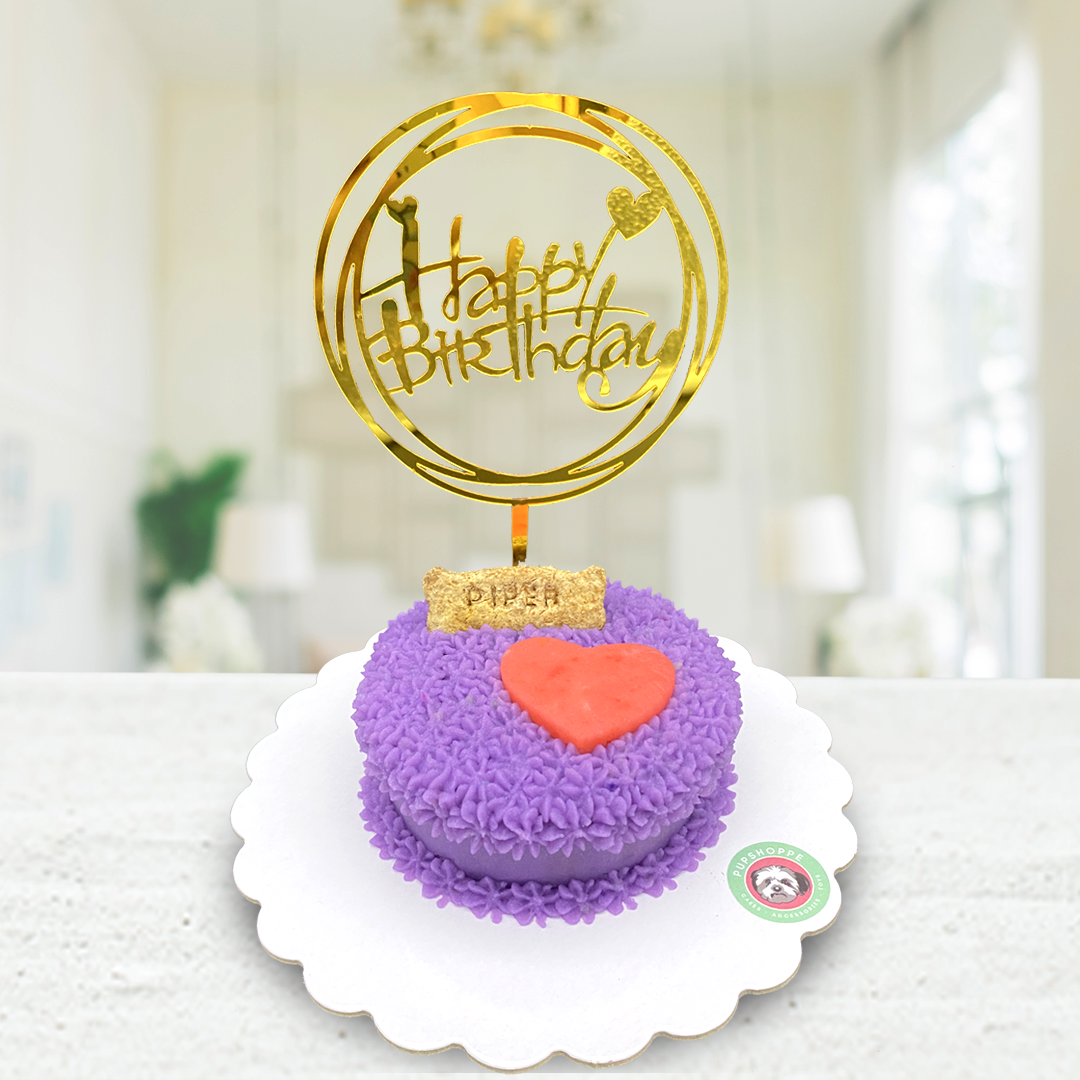 Small Dog Cake Heart Design