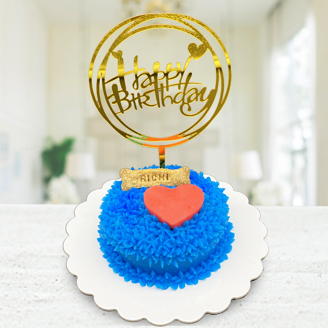 Small Dog Cake Heart Design