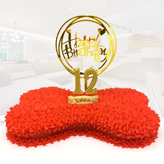 Big Dog Cake Bone-Shaped Classic Design