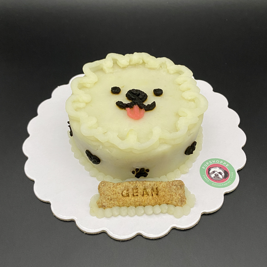 Minimalist Doggo Custom Cake